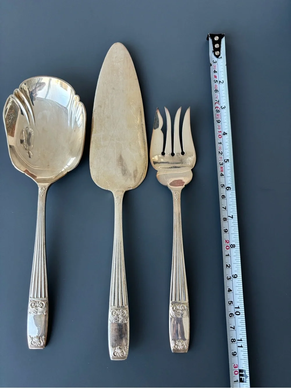 Art Deco Elkington Plate 3-Piece Dessert Serving Set with Royal Box